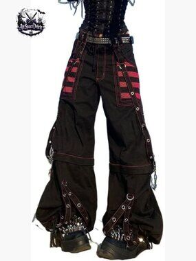 Wide Leg Bell Bottom Jeans Baggy Fit Y2K Grunge Punk Street Style